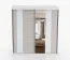 Armadio scorrevole Gorski 33 | Bianco opaco con specchio | 2 ante | 6 scomparti | 218 x 203 x 61 cm
