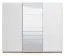Armadio scorrevole 3 ante Palanka 03 | Specchio centrale | Bianco lucido & Rovere Artisan | 224 x 262,5 x 65,5 cm