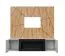 Parete attrezzata "Klubba" 07, color rovere Artisan/grigio perla, caminetto a bioetanolo, sistema "push-to-open", 160 x 40 x 158 cm 