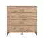 Cassettiera Sabas 07 | Rovere Artisan | 4 cassetti | Maniglie e gambe nere | 90 x 93 x 40 cm