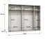 Armadio 5 ante battenti Korab 38 bianco | Maniglie oro | 3 scomparti | 3 appendiabiti | 2,5 m larghezza | Soft-Close
