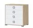 Cassettiera per cameretta "Benjamin" 06 | Faggio e bianco | 89 x 84 x 56 cm | Design moderno
