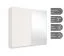 Armadio ad ante scorrevoli "Igoumenitsa" 01, bianco, maniglie: metallo, 2 ante, 6 ripiani, 1 barra appendiabiti, 1 specchio, Sistema "Soft-Close", 221 x 60 x 207 cm
