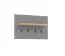 Set ingresso Banat 5 pezzi | Armadio con specchio | Cassettiera | Scarpiera | Protezione bordi ABS | Ganci appendiabiti
