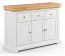 Cassettiera Bresle 10 cassetti | Pino massiccio | Bianco/naturale | 92 x 132 x 41 cm | Stile country
