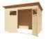 Capannone Menden 04, legno grezzo, porta doppia in legno massiccio - spessore: 18 mm, superficie: 6,18 m², tetto a una falda