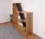 Scaffale "Lipik" 04, color rovere / nero, parzialmente massello - 150 x 120 x 36 cm (h x l x p)