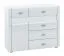 Cassettiera moderna "Heber" 07 | Bianco lucido | 94x119x42 cm | 1 anta, 4 cassetti, 2 scomparti