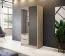 Armadio con specchio Leeds 30 | Cashmere | 200 x 105 x 51 cm | 2 cassetti, 2 ante, 5 vani, asta appendiabiti