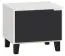 Comodino "Vacas" 17 | Bianco e nero elegante | 40 x 45 x 40 cm | Design moderno con LED e soft close