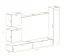 Pensile soggiorno moderno Balestrand 128 | Grigio e rovere Wotan | 180 x 280 x 40 cm | 5 ante