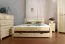 Letto matrimoniale "A3", pino massiccio, naturale, incl. rete a doghe - 160 x 200 cm