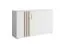 Madia "Elefsina" 02 | Bianco e rovere Artisan | 1 cassetto, 3 scomparti, 3 ante | 73 x 120 x 35 cm