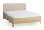 Letto matrimoniale "Olimar" 30, rovere massiccio, color rovere/beige, incl. rete a doghe sollevabile, testiera imbottita, 160 x 200 cm