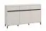 Cassettiera "Lapovo" 09, color cashmere, gambe nere, 3 ante a battente, 3 cassetti, 6 scomparti, bordi in ABS, 157 x 40 x 90 cm