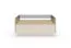 Tavolino da salotto "Manouba" 06, color beige/rovere Cremona, 2 cassetti, 1 ripiano, funzione "push-to-open", 96 x 67 x 43 cm