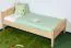 Letto singolo in faggio massello naturale 113C | Rete a doghe inclusa | 100 x 200 cm | Design moderno
