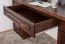 Scrivania in pino massello color noce "Pipilo 19" | 78 x 182 x 54 cm | Design moderno e robusto