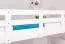 Letto a castello "Easy Premium Line" K21/n in faggio massello bianco - 90 x 200 cm, divisibile