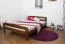 Letto alla francese "A6", pino massiccio, color noce, incl. rete a doghe - 140 x 200 cm
