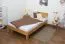 Letto una piazza e mezza "Wooden Nature" 01, rovere massello, oliato - 120 x 200 cm (l x l)