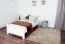 Letto singolo 68, pino massello, bianco, incl. rete a doghe - 90 x 200 cm