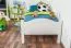 Letto singolo in faggio massello bianco 113A | Rete a doghe inclusa | 80 x 200 cm | Design moderno