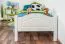 Letto singolo in faggio massello bianco 113A | Rete a doghe inclusa | 80 x 200 cm | Design moderno