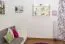 Mensola a muro in pino massello laccato bianco 012 | Design moderno | 70 x 90 x 20 cm | 3 ripiani spaziosi