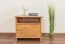 Comodino "Wooden Nature" 136 | Faggio massello naturale | 50 x 53 x 43 cm | 2 cassetti | Design moderno