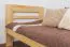 Letto singolo in pino massello naturale 74 | Rete a doghe inclusa | 80 x 200 cm | Design moderno
