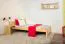 Letto singolo 80, pino massello, naturale, incl. rete a doghe - 80 x 200 cm