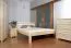 Letto matrimoniale "A3", pino massiccio, naturale, incl. rete a doghe - 160 x 200 cm