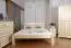 Letto matrimoniale "A3", pino massiccio, naturale, incl. rete a doghe - 160 x 200 cm