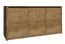 Madia Selun 03 | Rovere marrone scuro | 80 x 130 x 43 cm | Stile moderno, 3 ante, 2 ripiani