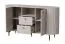 Set sala da pranzo Annelin 6 pezzi | Cashmere | Tavolo, cassettiere, mobile TV, vetrina, tavolino | Chiusura ammortizzata