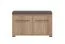 Set ingresso Paduna 5 pezzi | Rovere Artisan | Armadio, cassettiera, scarpiera con cuscino, specchio, appendiabiti 6 ganci