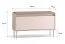 Scarpiera / Cassapanca "Nampa" 05, color rovere Cremona / cashmere, 1 anta a ribalta, 3 scomparti, gambe in metallo, incl. rivestimento in velluto, 90 x 34 x 55 cm