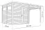 Casetta da giardino Kiel 02 con tetto apribile incl. pavimento, verniciato grigio chiaro - Casetta da giardino prefabbricata da 19 mm, superficie utile: 5,10 m², tetto piano