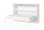 Letto a scomparsa orizzontale | Letto ribaltabile | Letto a muro | Superficie di riposo 120 x 200 cm | Letto singolo | Colore: bianco | con rete a doghe inclusa | 2 ripiani | Nalut 11