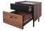 Set camera da letto 5 pezzi noce/nero opaco | Design moderno | Montaggio facile | Organizzazione efficiente