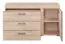 Cassettiera "Decorah" 06, rovere chiaro - 84 x 146 x 42 cm (h x l x p), 1 anta, 3 cassetti e 2 scomparti