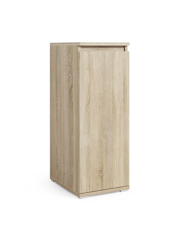 Cassettiera compatta da ingresso | 3 vani | Cerniere regolabili | Rovere Sonoma | 88 x 30 x 40 cm