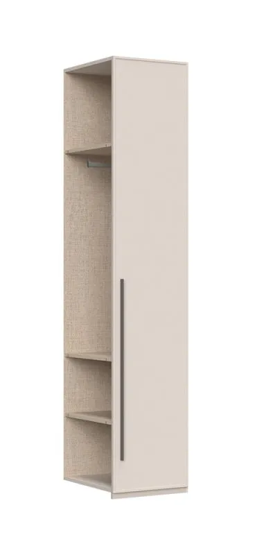Estensione per armadio battente Neiafu | Cashmere | 224 x 45 x 56 cm | 1 anta | Soft-Close