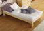 Letto singolo "A8", pino massiccio, naturale, incl. rete a doghe - 80 x 200 cm