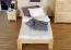 Letto singolo "A8", pino massiccio, naturale, incl. rete a doghe - 80 x 200 cm