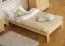 Letto una piazza e mezza "A10", pino massiccio, naturale, incl. rete a doghe - 120 x 200 cm