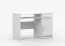Scrivania Smolikas 97 bianco | 1 anta, 3 scomparti, 1 cassetto | Maniglie in legno | 75 x 110 x 50 cm