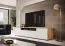 Mobile TV frontale scanalato Cieneguillas 06 | Rovere Artisan/Bianco | Push-to-open | 42 x 200 x 40 cm | 4 vani