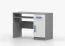 Scrivania "Smolikas" 83 | Bianco/Grigio | Maniglie in legno | 1 anta, 3 scomparti, 1 cassetto | 75 x 110 x 50 cm